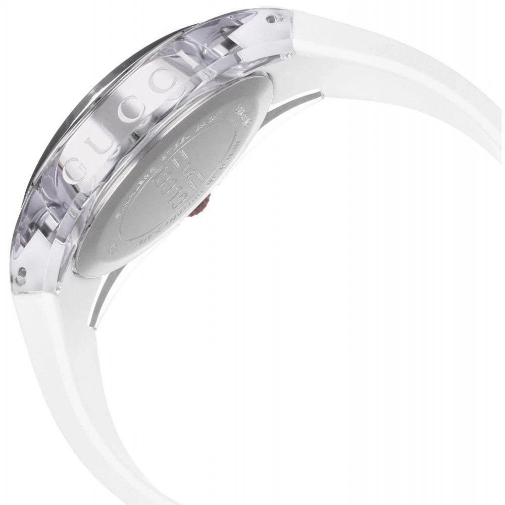 New Gucci Sync XXL 46mm YA137102 White Rubber Band White Dial Unisex Watch