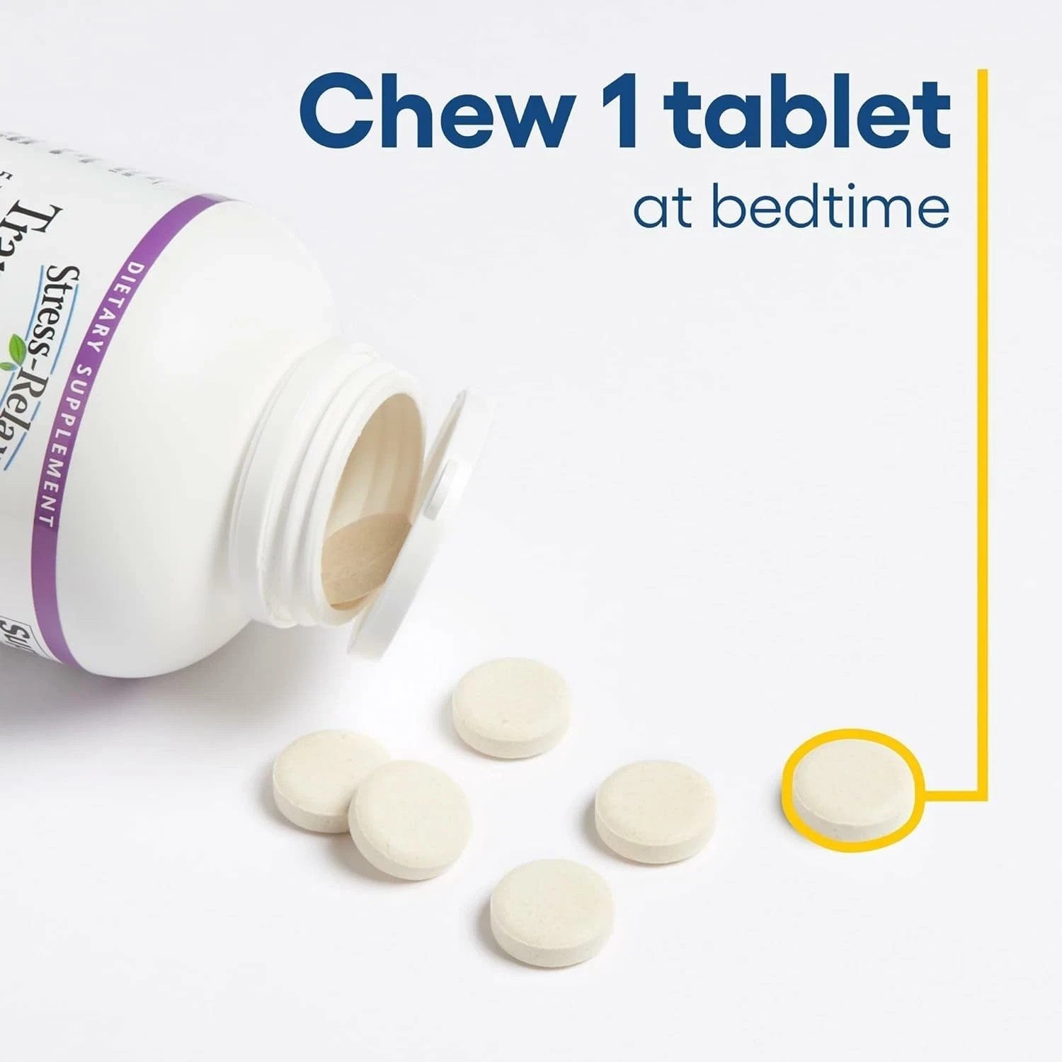 Natural Factors Tranquil Sleep Chewable Melatonin 5-HTP 120 Tablets Exp 03/27