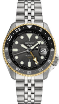 Seiko 5 Five Sports SSK021 SKX GMT Automatic Watch Gold Bezel 100% Authentic
