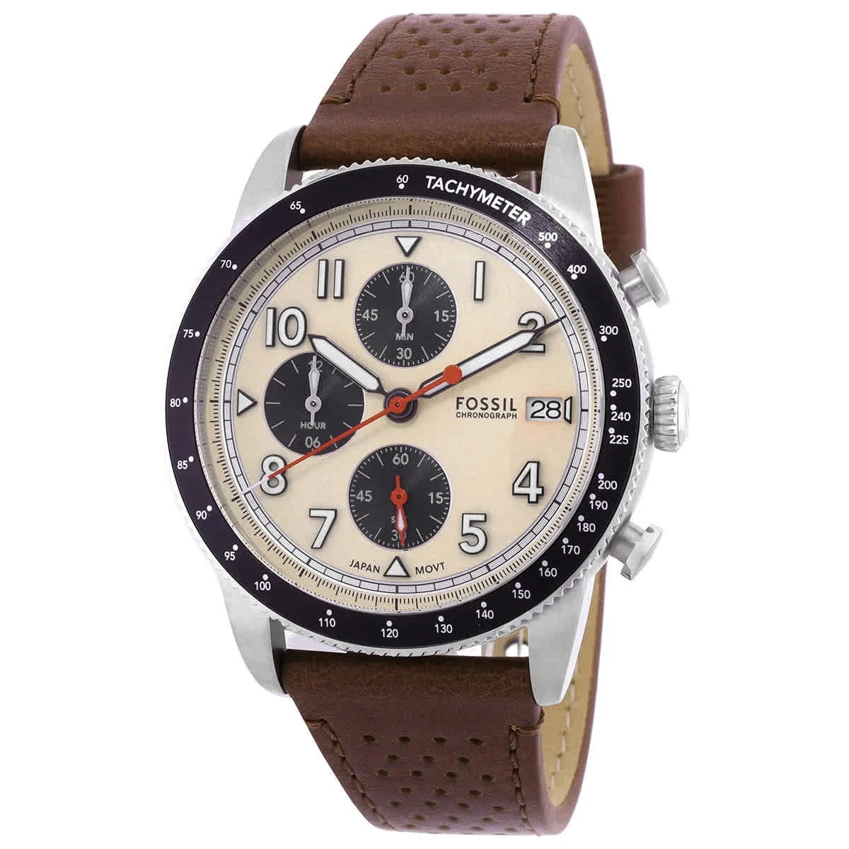 Fossil Sport Tourer Chronograph Quartz White Dial Men's Watch FS6042 New In Box