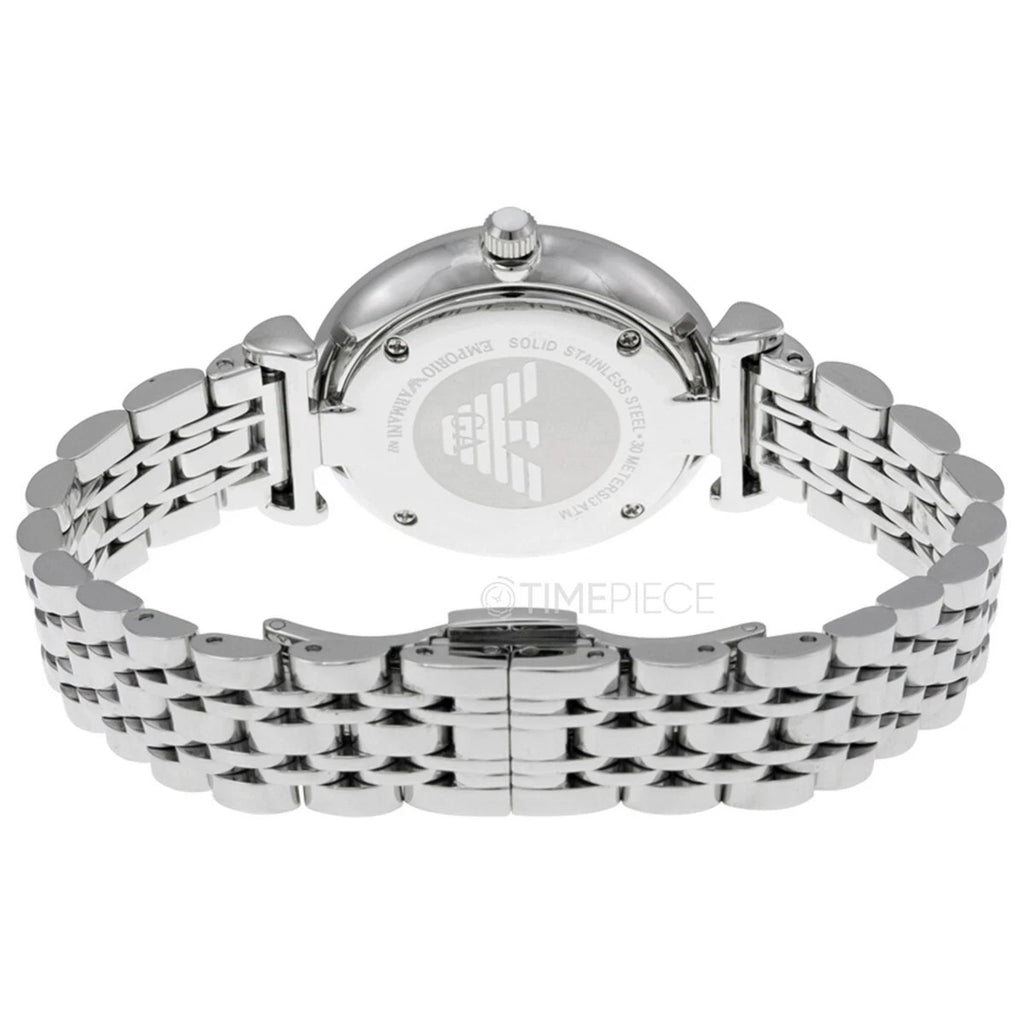 Emporio Armani AR1925 Silver White Dial Stainless Steel Bracelet Women's Watch