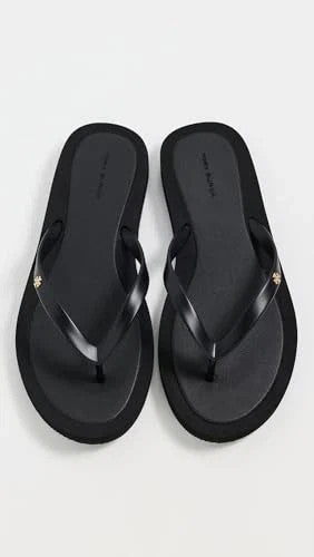 TORY BURCH 162307 WOMEN'S KIRA PADDED FLIP FLOPS SIZE: WOMEN 8 - PERFECT BLACK