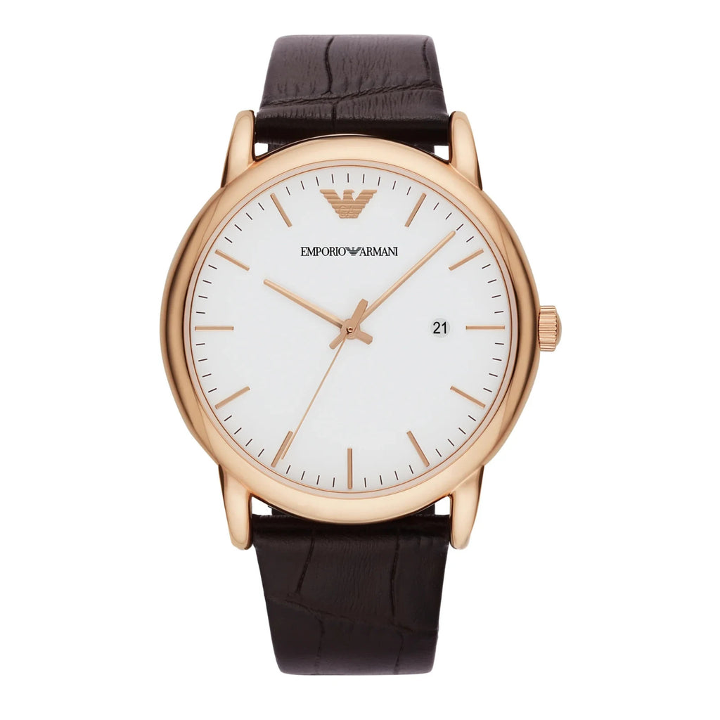 Emporio Armani Watch Luigi AR2502 Men's Light Brown/Tan New in Box