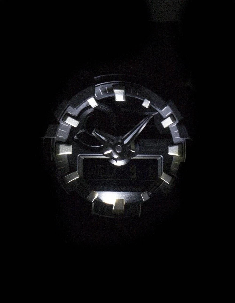 Casio G-SHOCK Illuminator Shock Resist Stopwatch Timer Alarm GA700-1B Mens Watch