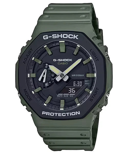Casio G-Shock Carbon Core Guard Green Analog Digital Watch - GA-2110SU-3A NEW
