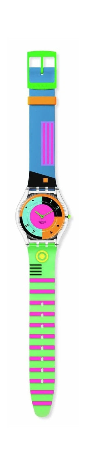 Swatch SS08K119 Unisex Neon Hot Racer Adjustable Analog Quartz Watch, 34mm New
