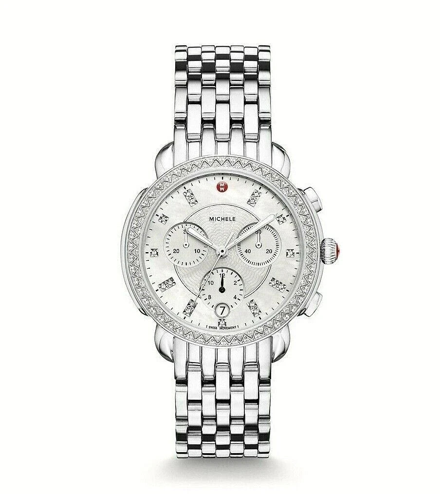 Michele Sidney Diamond Chronograph Diamond Dial Ladies Watch MWW30A000001