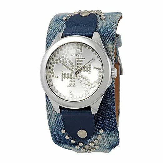 Guess W1141L1 Women's Wristwatch  Heartbreaker Casual Silver Brand New