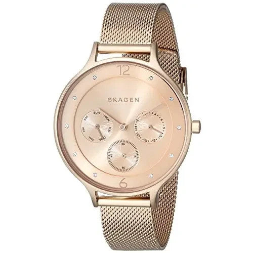 Skagen SKW2314 Anita Rose Gold Dial Rose Gold Multifunction Women's Watch New