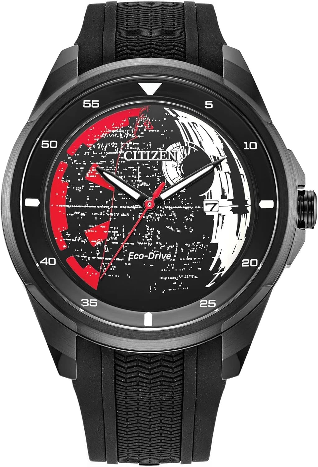 Citizen AW1606-06W Men's Eco-Drive Darth Vader Watch with Stainless Steel Watch
