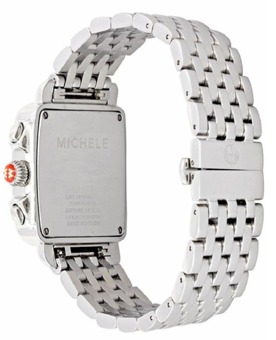 Michele Deco Madison Steel Diamonds With Silver Sunray Diamond Dial Lady Watch - product image