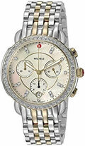 New Michele Sidney Diamond Two-Tone Stainless Steel Ladies Watch (MWW30A000005)