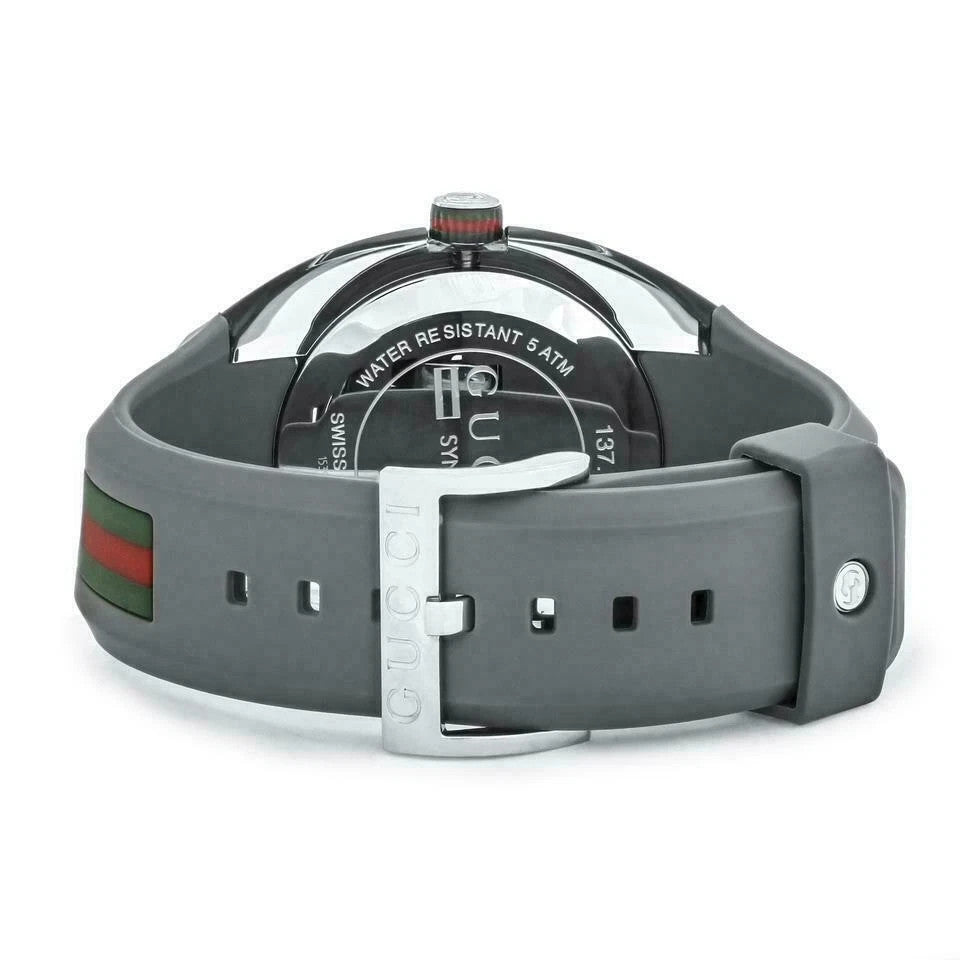 New Gucci Sync XXL 46mm YA137109 Gray Rubber Band Gray Dial Unisex Watch Sale