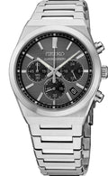 Seiko SSB455 Men's Essentials Stainless Steel Gray Dial Chronograph Date Watch
