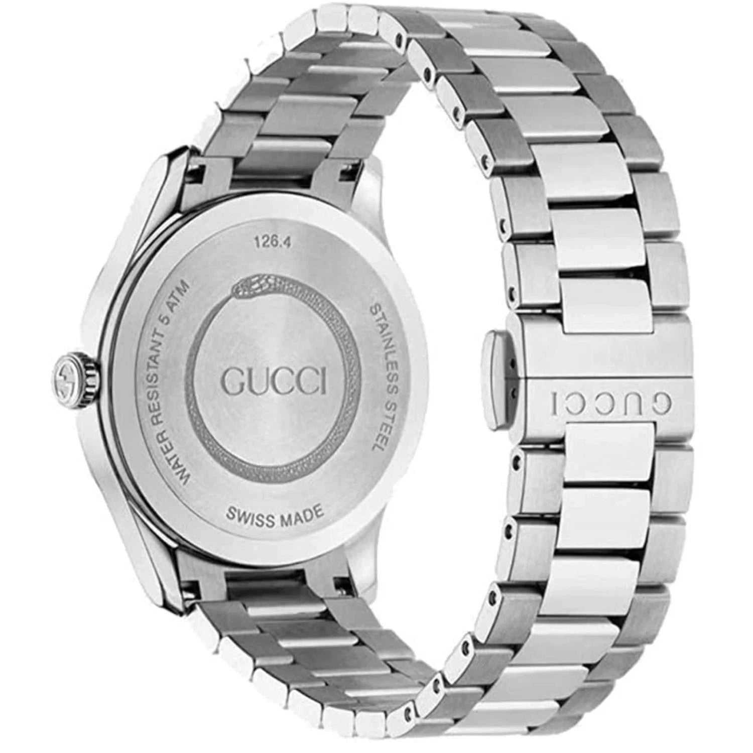 Gucci YA1264125 Women's G-Timeless Black Quartz Watch New In Box