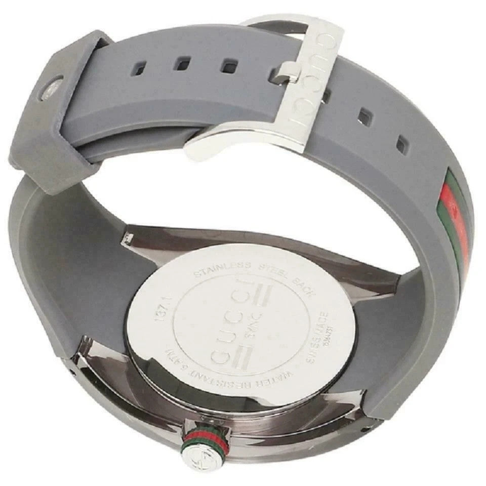 New Gucci Sync XXL 46mm YA137109 Gray Rubber Band Gray Dial Unisex Watch Sale