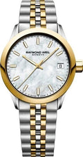 Raymond Weil Freelancer Mother of Pearl Dial Ladies Two Tone Watch 5634-STP-9702