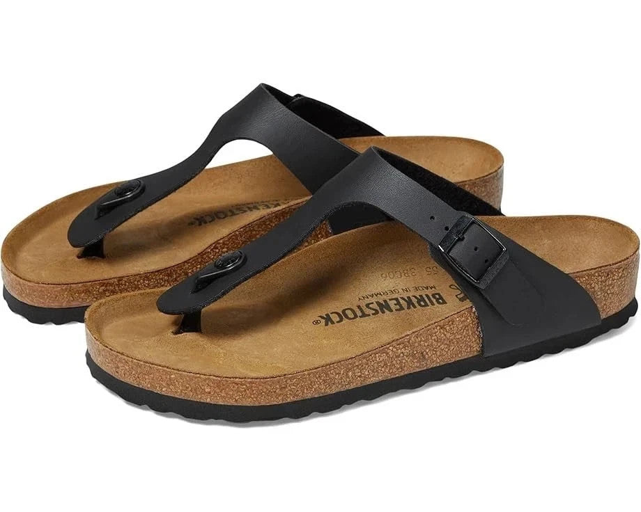 Birkenstocks Gizeh BS Black 43691 Birko-Flor Sandels Brand New In Box Size 11