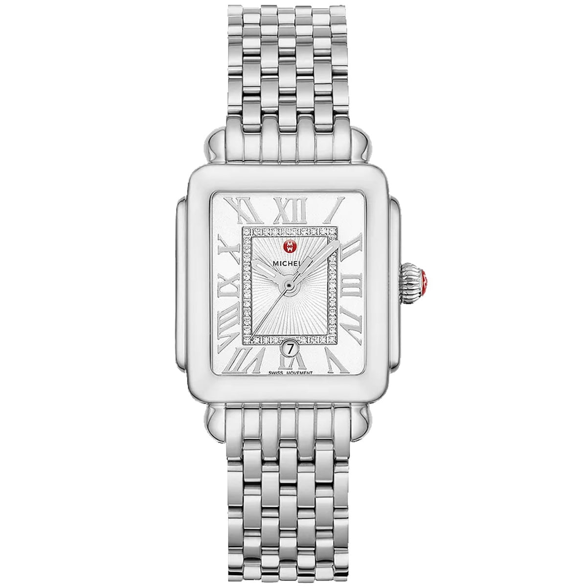 Michele Women's Deco Madison White Silver Dial Watch - MWW06G000012 - product image