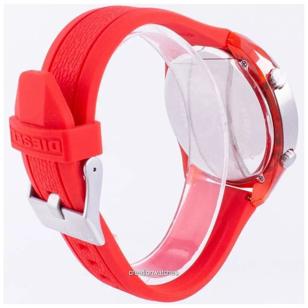Diesel Crusher DZ1900 Digital Men's Watch Red Silicone Strap New In Box