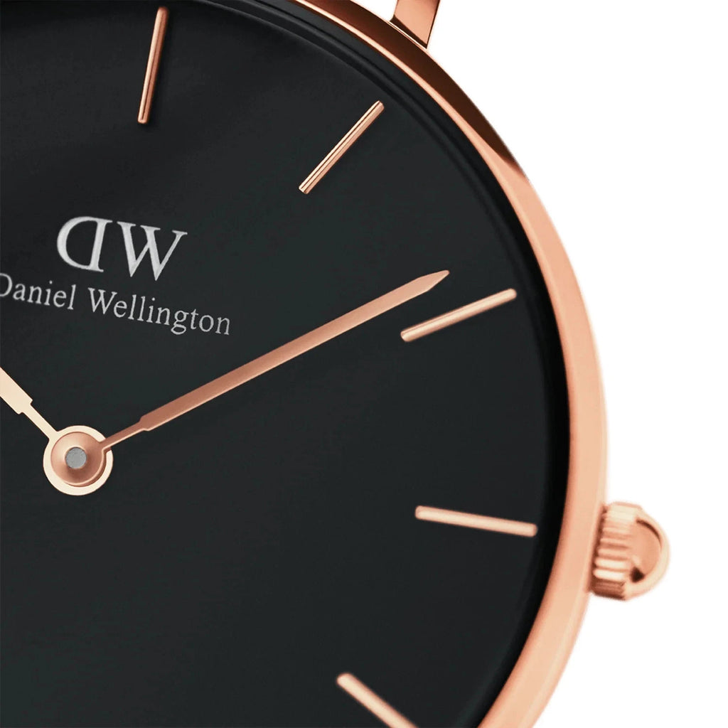 Daniel Wellington Petite 32mm Melrose RG Black Watch DW00100161 New In Box