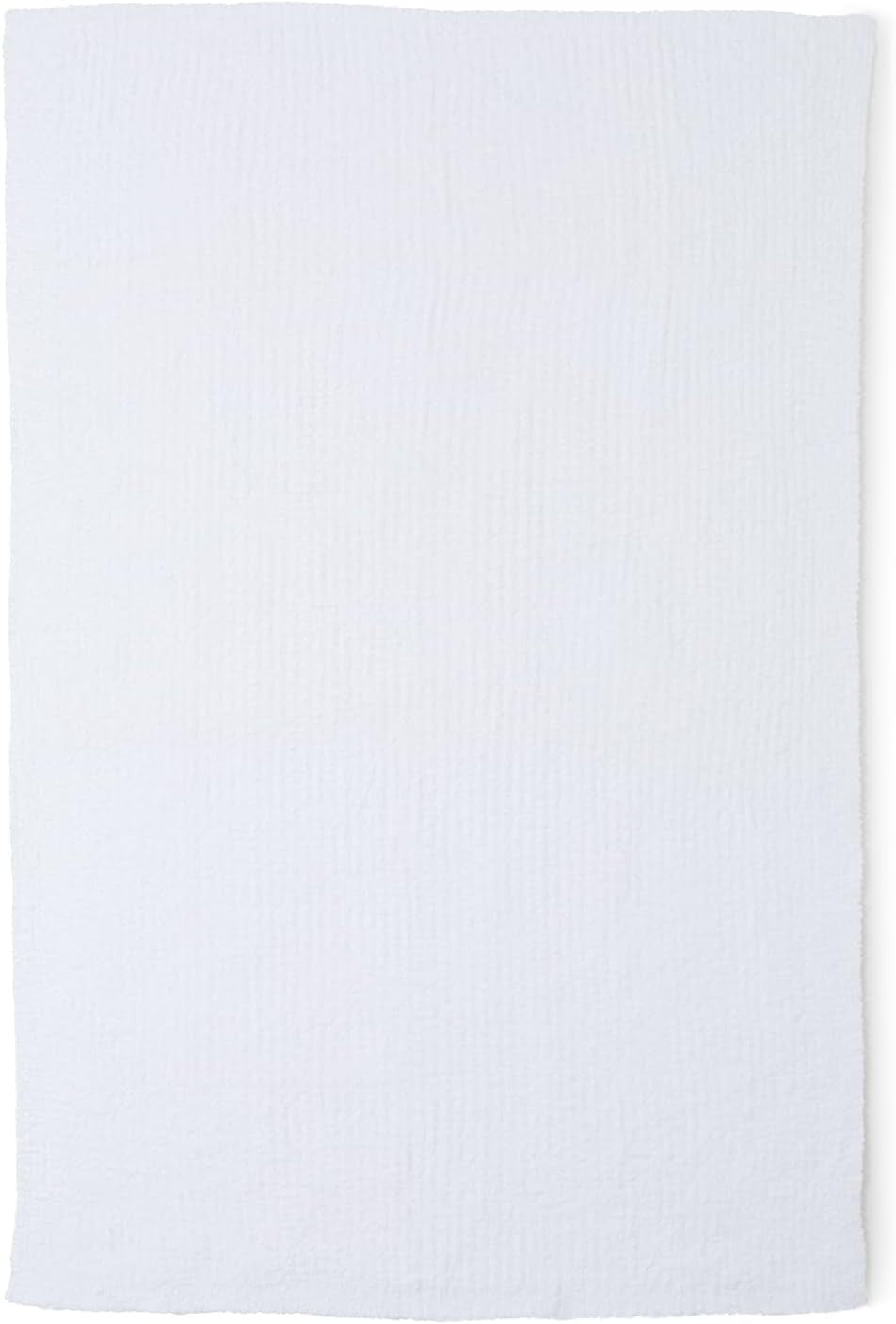 Barefoot Dreams Unisex CozyChic Ribbed Throw Blanket  White 54"x72"