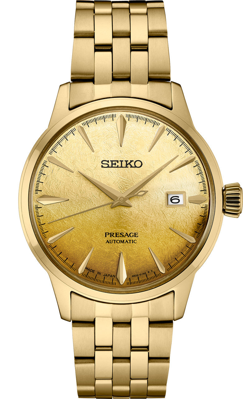 Seiko Presage SRPK46 US S.E Gold Tone PVD Steel 40.5 mm Automatic Men's Watch