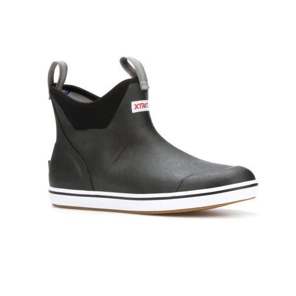 XTRATUF Men's Waterproof 6" Ankle Black Deck Boots 22736 New In Box Size 11