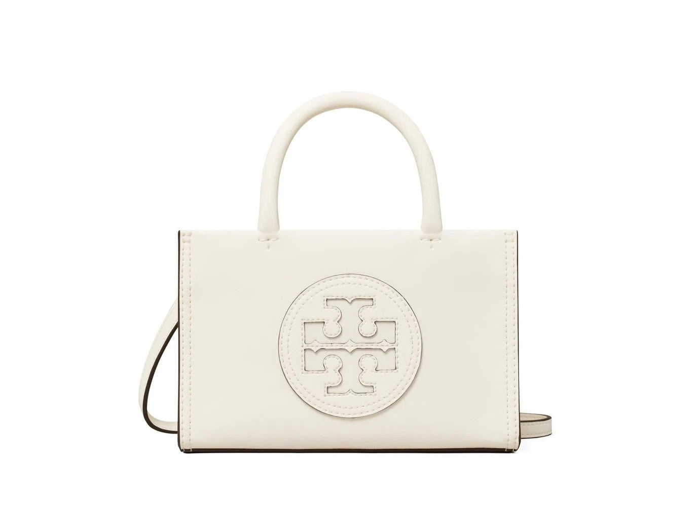 Tory Burch Women's Ella Bio Mini Tote, Warm White, One Size Brand New