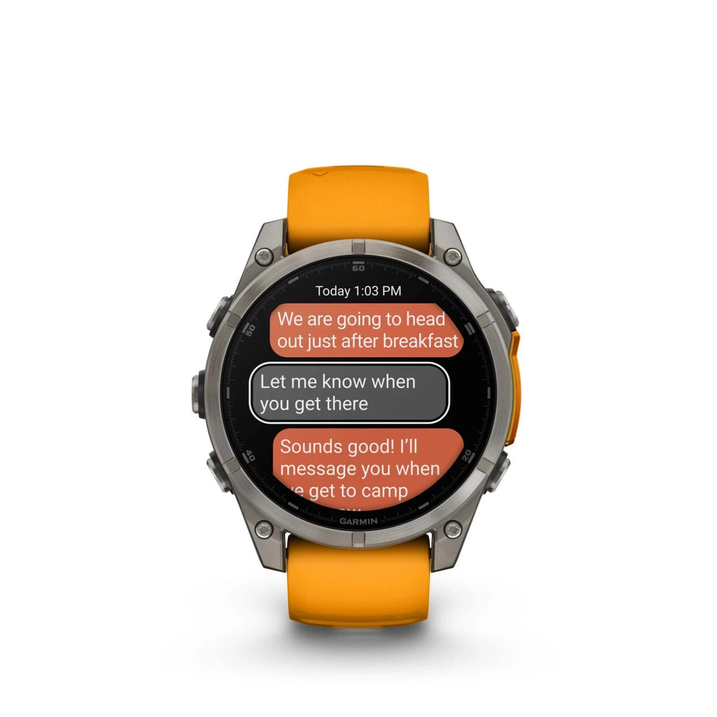 Garmin fenix 8 47 mm AMOLED Sapphire Titanium Smartwatch Spark Orange Open Box