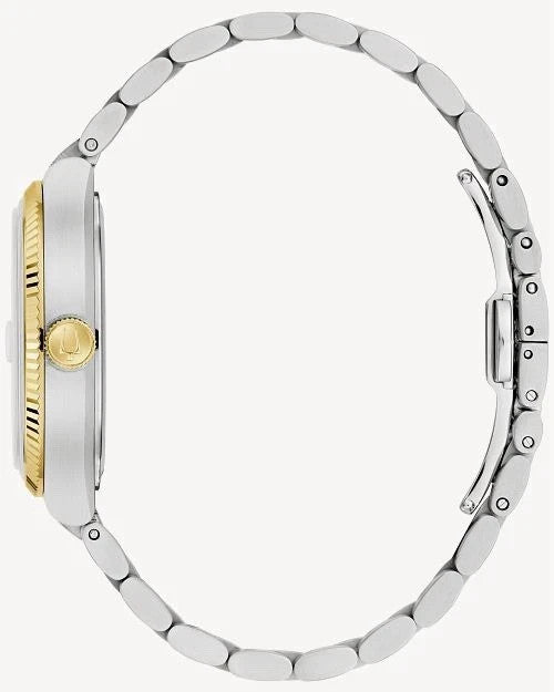 *BRAND NEW* Bulova Super Seville Black Dial Two-tone Bracelet Men's Watch 98B458
