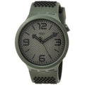 Swatch SO27M100 Men's BBBubbles Olive Green Silicone Band 3-Hand Analog Watch