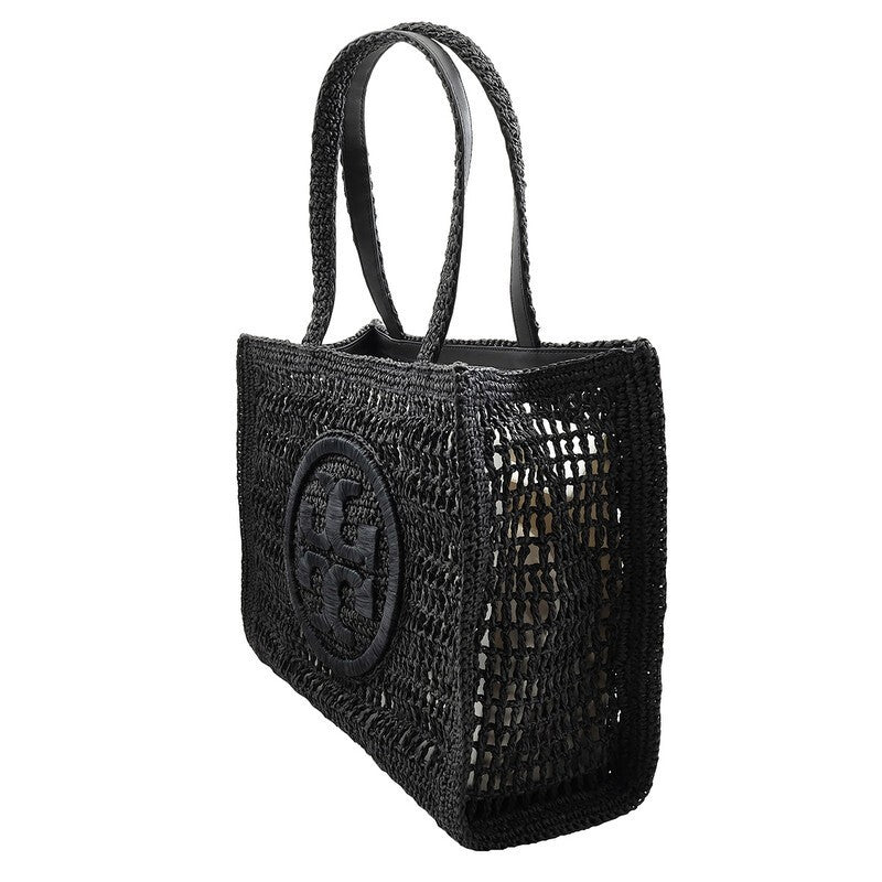 Tory Burch Black Small Hand-Crochete Ella Tote Bag New