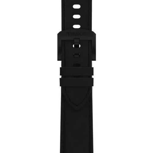 Tissot PRC 100 Solar Quartz 39mm Black Dial Leather Band Watch T1514223605100