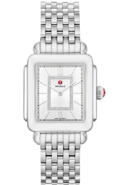 New Michele Deco II stainless steel MOP Diamond Dial MW06I00A0963