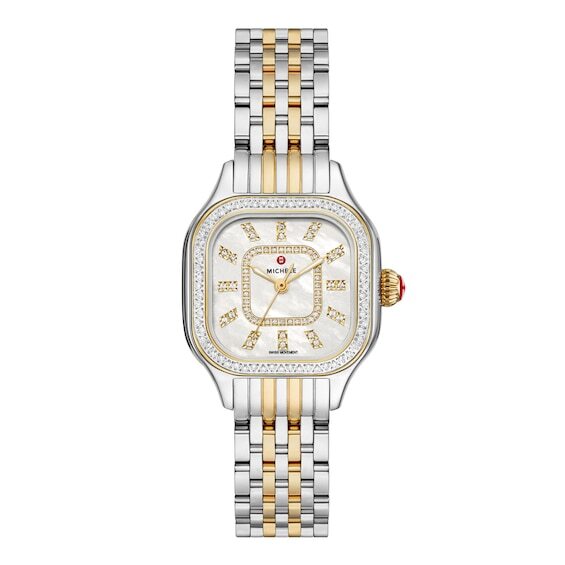 Michele Meggie Diamond Mother of Pearl Dial Two Tone Bracelet Women s Watch - product image
