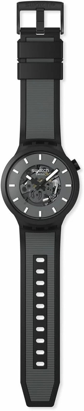 Stylish Black Unisex Automatic Waterproof Watch - Casual & Bold Design SB05311B