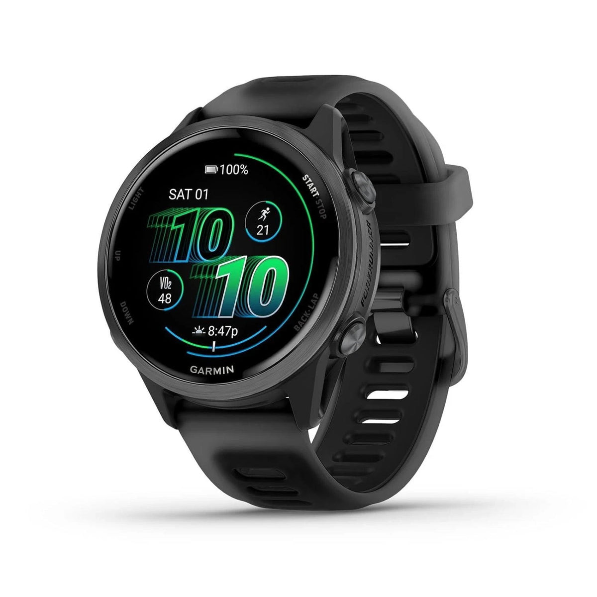 Garmin Forerunner 570 42mm Slate Gray with Black Translucent Band New Open Box