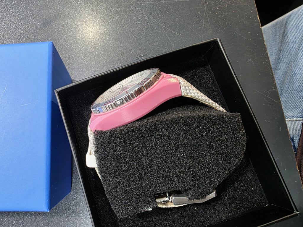 Technomarine 112014 Pink/White Chronograph Watch With Box