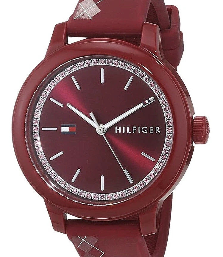 TOMMY HILFIGER WOMEN'S BURGUNDY ASHLEY SPORT WATCH 1781813 NEW