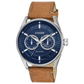 Citizen Men's Eco-Drive CTO Blue Dial Brown Leather 42mm Steel Watch BU4020-01L