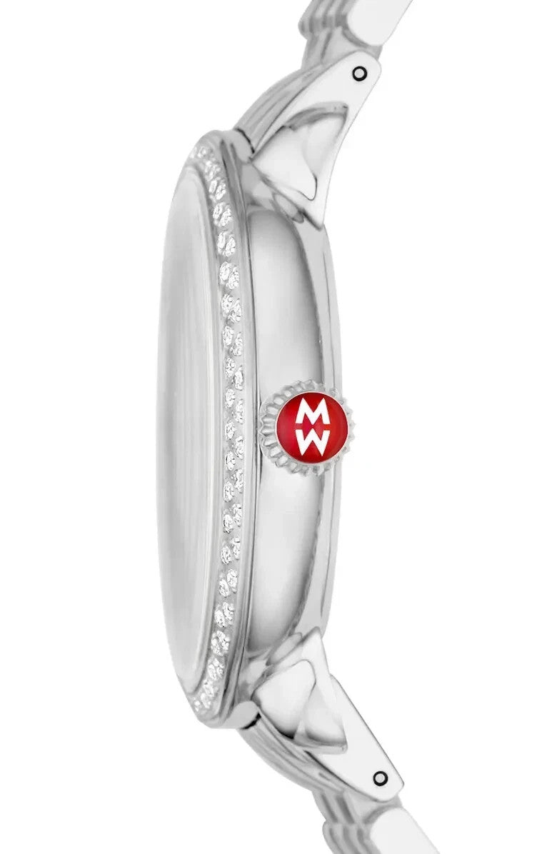 New MICHELE MWW21B000143 Serein With Silver Sunray Dial Diamond Ladies Watch