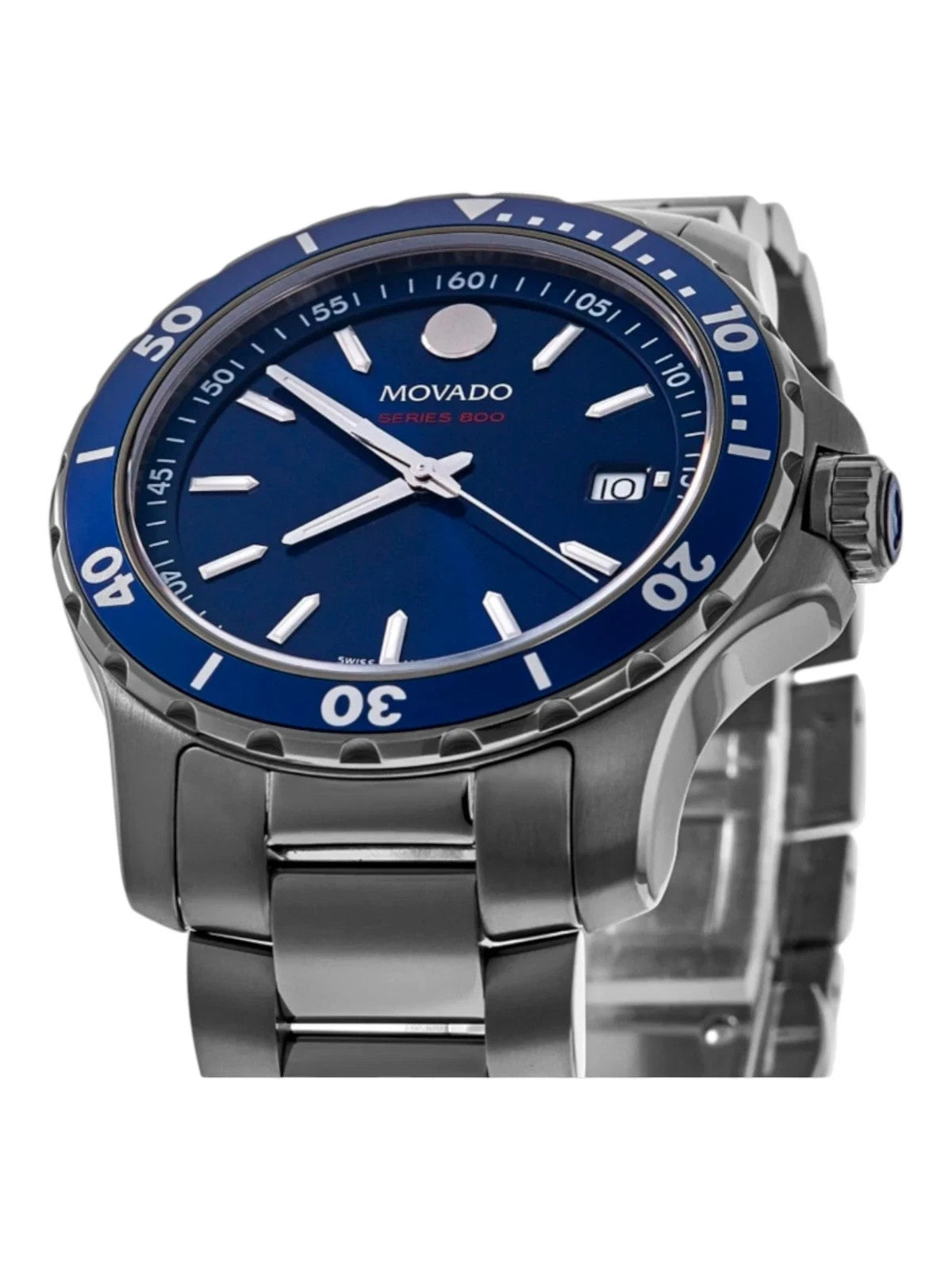 Movado 2600159 Men's Series 800 Blue Dial Quartz Watch 40mm MSRP $1395
