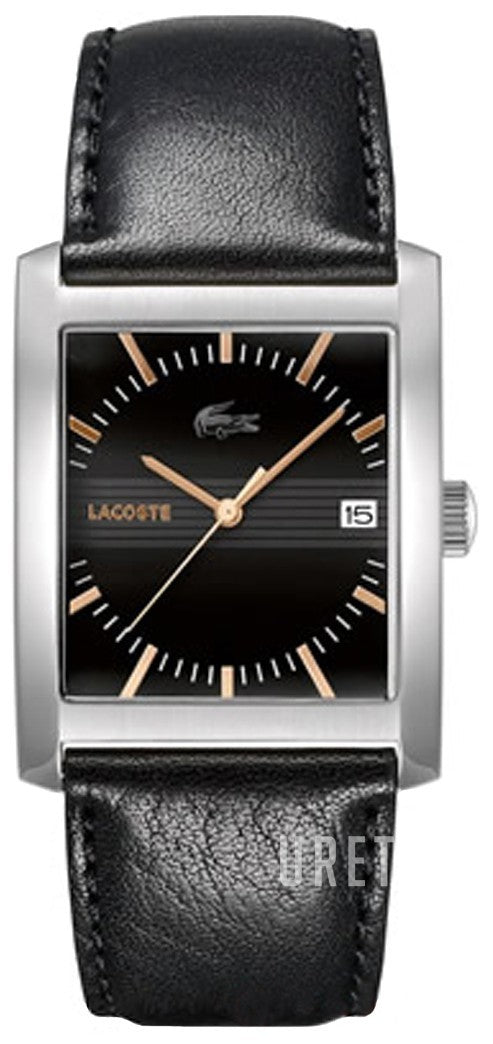 Lacoste 2010583 Berlin Black Dial Black Leather Mens Leather Band Men’s Watch