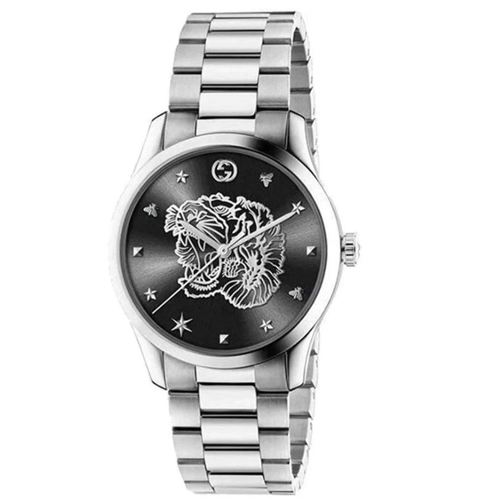 Gucci YA1264125 Women's G-Timeless Black Quartz Watch New In Box