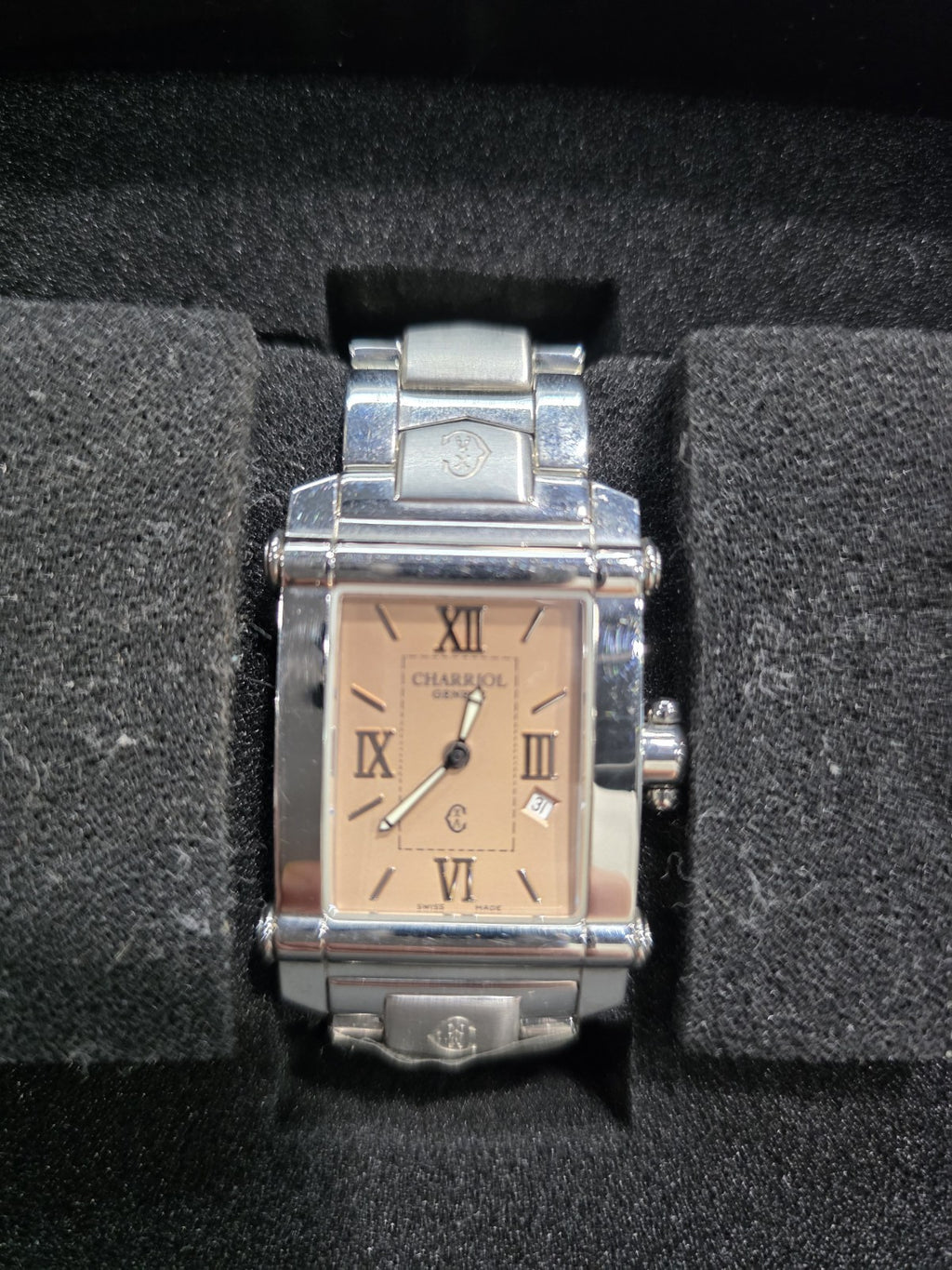 Philippe Charriol Columbus Quartz Watch Stylish Design with Bold Bracelet No Box