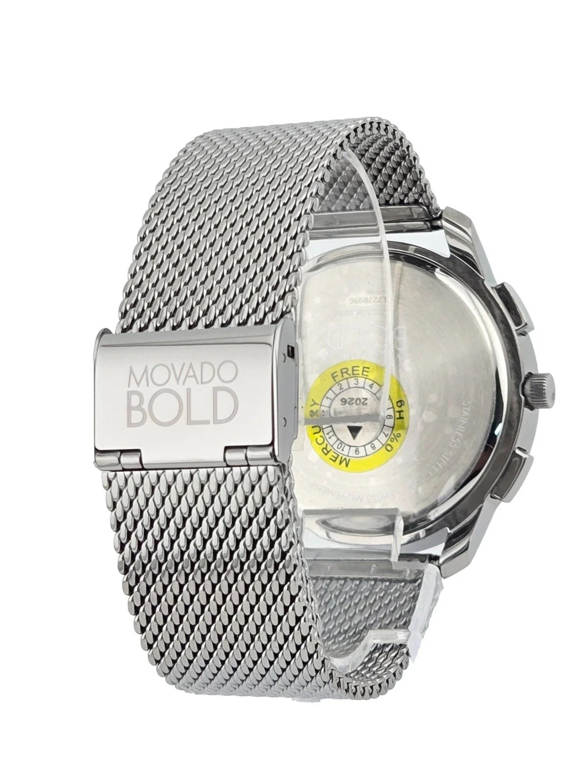 Movado Men's Bold Thin 3600635 Gray Dial Mesh Band Watch NEW In Box