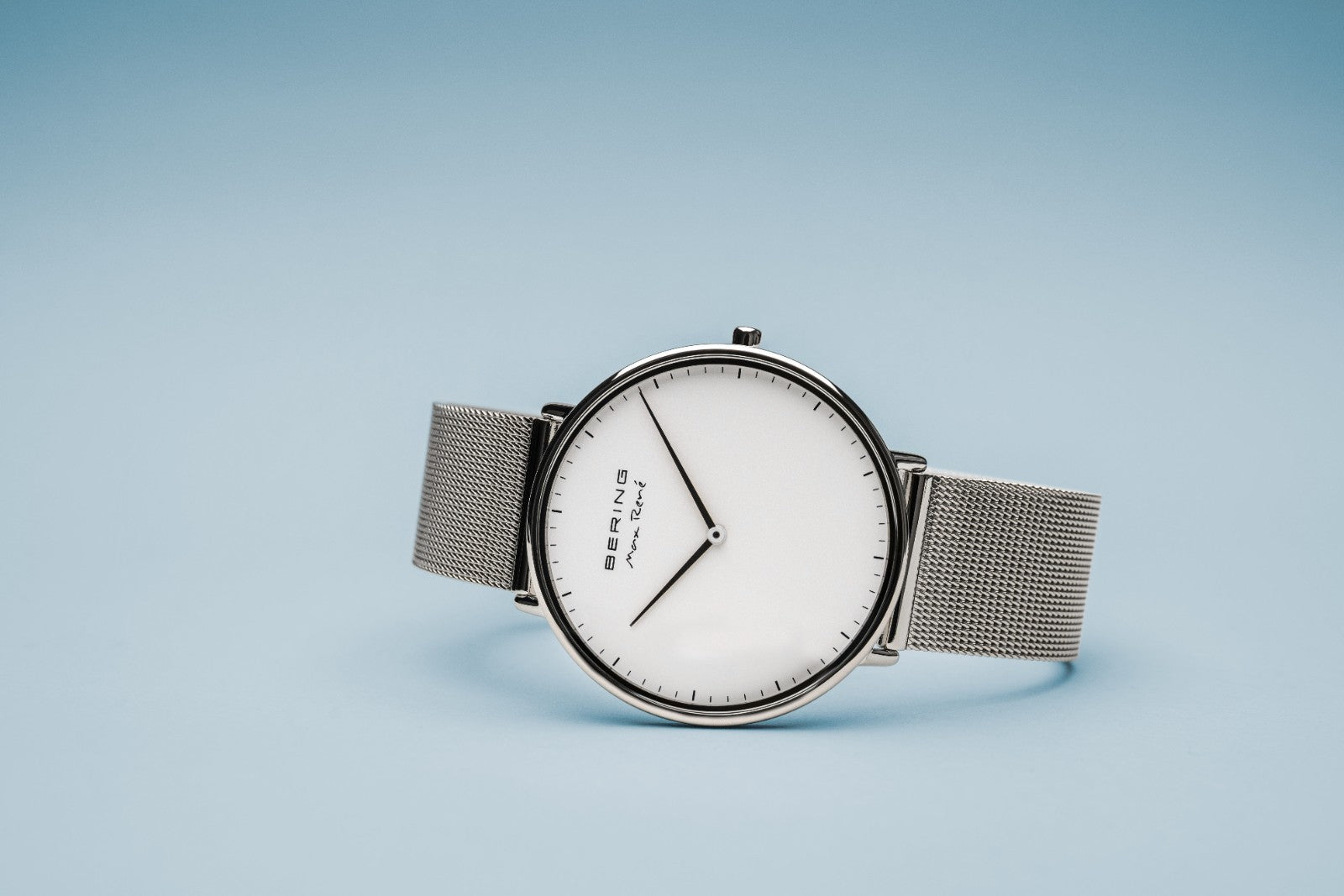 Bering Max Rene Watch Men 40mm White Dial Silver Tone Round 15738-004