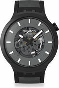 Stylish Black Unisex Automatic Waterproof Watch - Casual & Bold Design SB05311B
