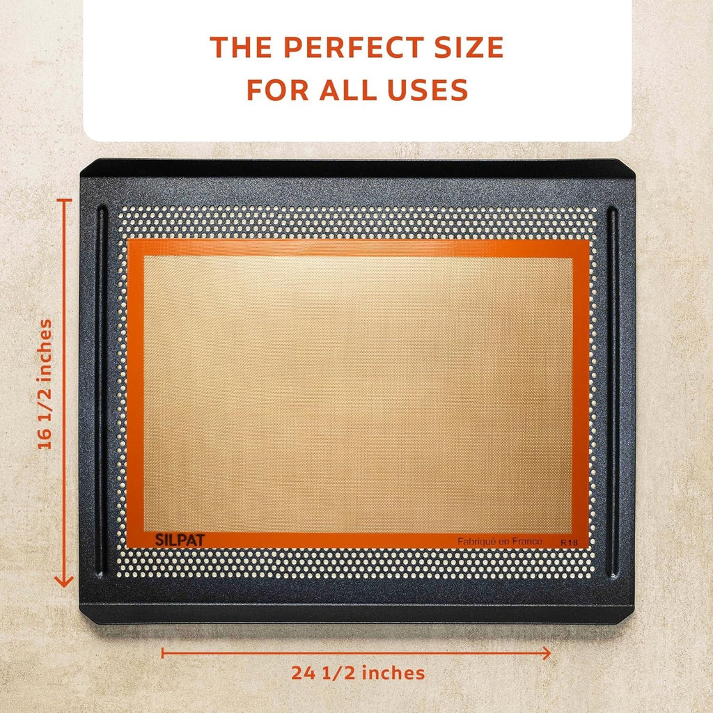 The Original Premium Non-Stick Silicone Baking Mat, Full Size, 16-1/2" X 24-1/2"